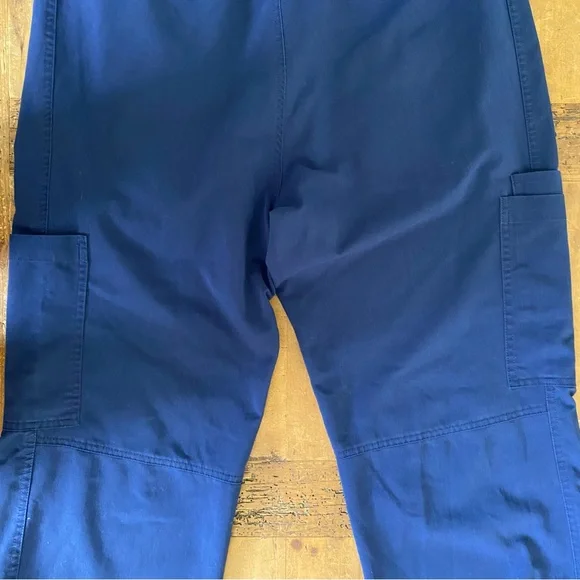 FIGS Unisex L Soft Thread Navy Blue 8 Pocket Drawstring Scrub Pants - Picture 8 of 10